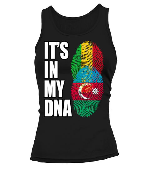 Malian And Azerbaijani Mix Heritage DNA Flag Tank top Woman