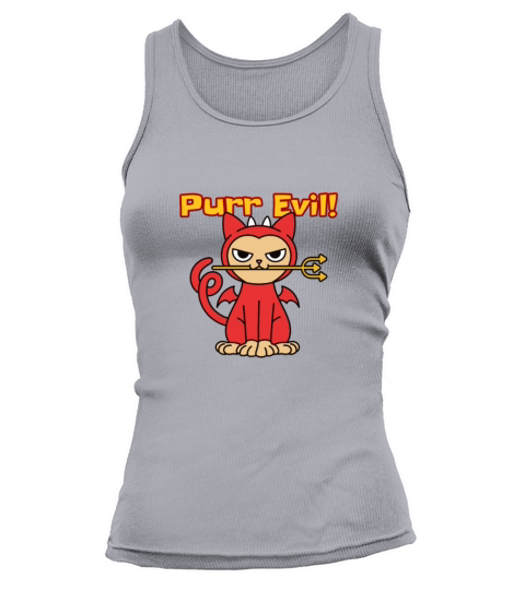Purr EVIL - Halloween Devil Cat Funny Tank top Woman