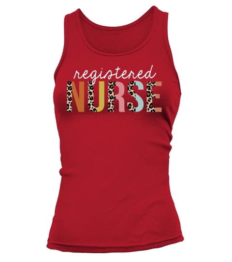 Registered Nurse Colorful Leopard Print Funny Tank top Woman