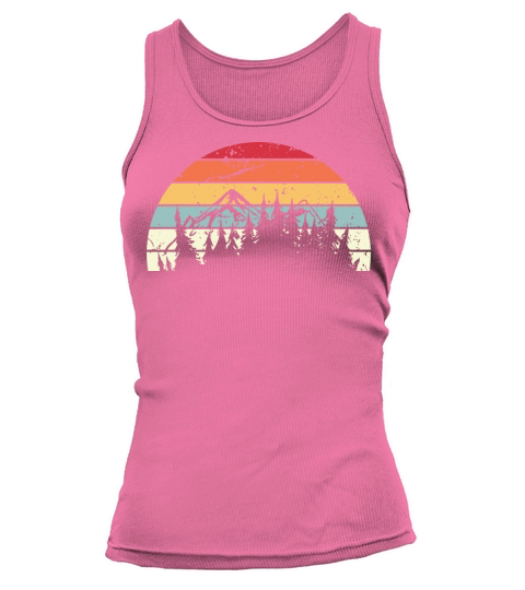 Retro Trekking Sunset Vintage hiking Sunrise Tank top Woman