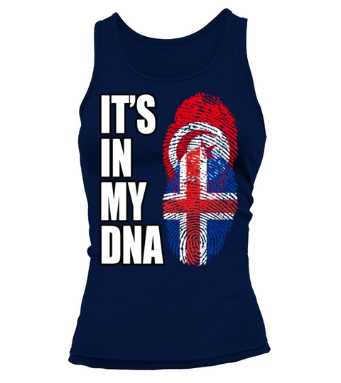 Tunisian And Icelandic Mix Heritage DNA Flag Tank top Woman