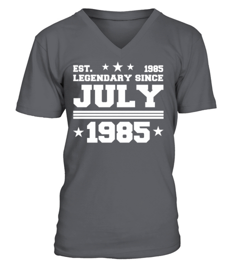 37th birthday July vintage 1985 gift idea V-Neck T-shirt