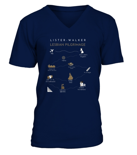 Anne Lister Ann Walker Lesbian Pilgrimage Lesbian Wonderland shirt V-Neck T-shirt
