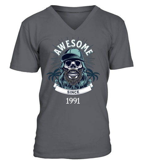 Awesome Since 1991 Vintage Birthday Retro V-Neck T-shirt