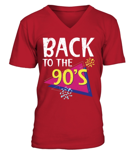 Back To The 90s 1990 Vintage Nineties Party V-Neck T-shirt