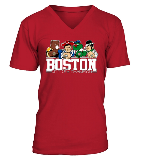 Boston City Of Champion sweater V-Neck T-shirt