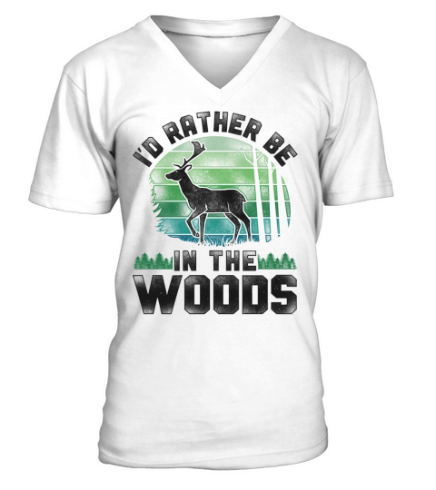 Buck Deer Hunting Hunter Vintage V-Neck T-shirt
