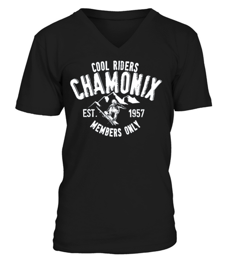 Chamonix cool riders V-Neck T-shirt