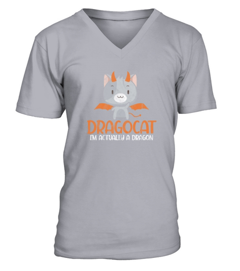 Dragocat Im Actually A Dragon Cat Vintage V-Neck T-shirt