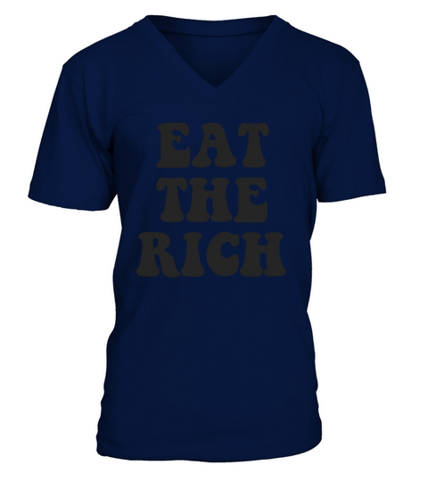 Eat The Rich Occupy Wall Street T-Shirts - Mens Premium T-Shirt V-Neck T-shirt