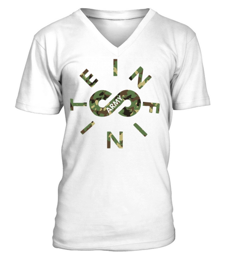 Infinite Lists Army Camo V-Neck T-shirt