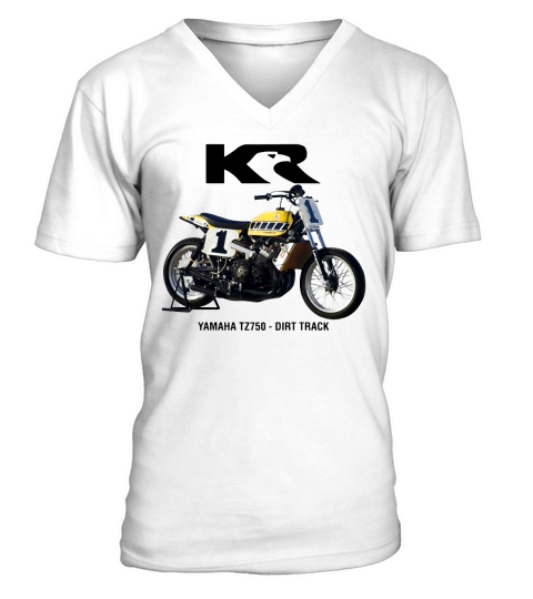 Kenny Roberts - TZ750 Dirt Track V-Neck T-shirt