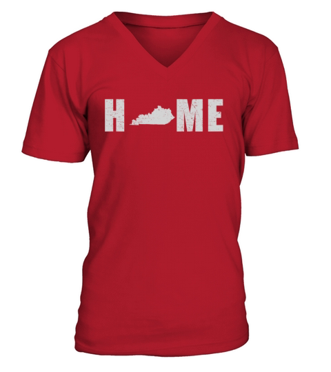 Land Map America US State Flag Home Kentucky V-Neck T-shirt