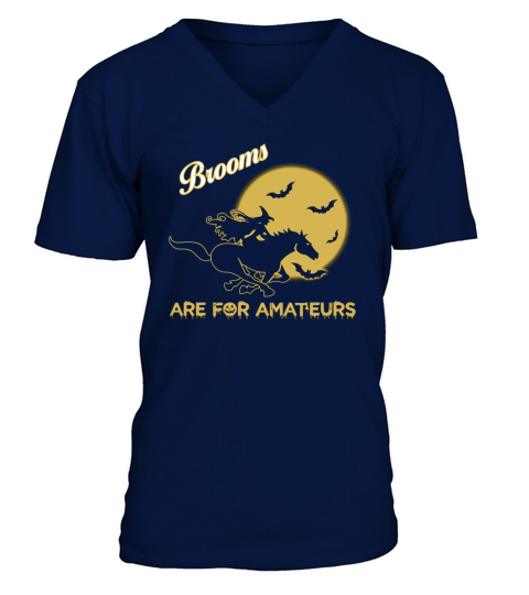 Pferd Halloween-Besen sind für Amateure V-Neck T-shirt