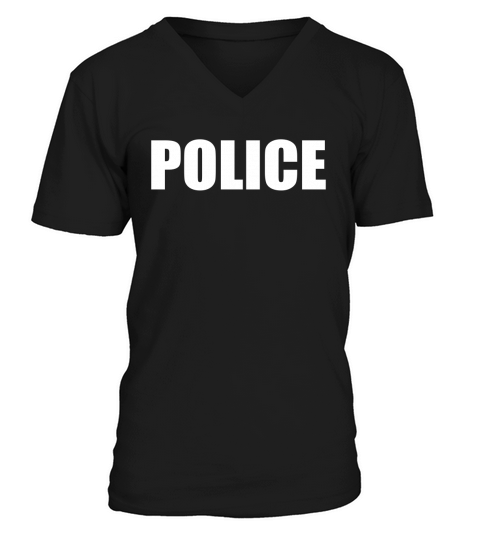 POLICE OFFICIAL UNIFORM EMPLOYEES WORK T SHIRT Tshirts V-Neck T-shirt