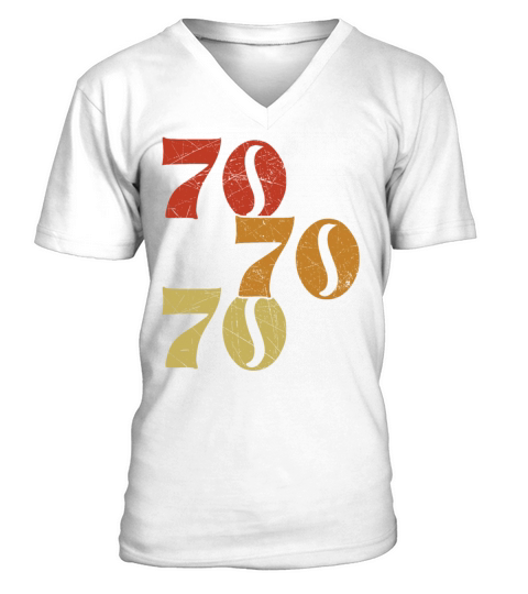 Retro 70s 1970 Vintage Seventies Party 1970s V-Neck T-shirt