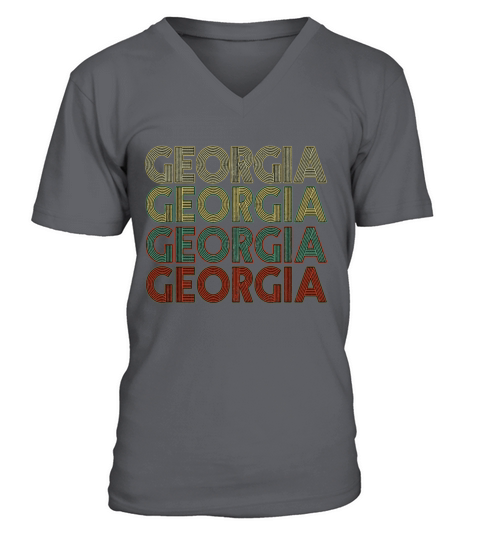 Retro America State Flag Vintage Georgia V-Neck T-shirt
