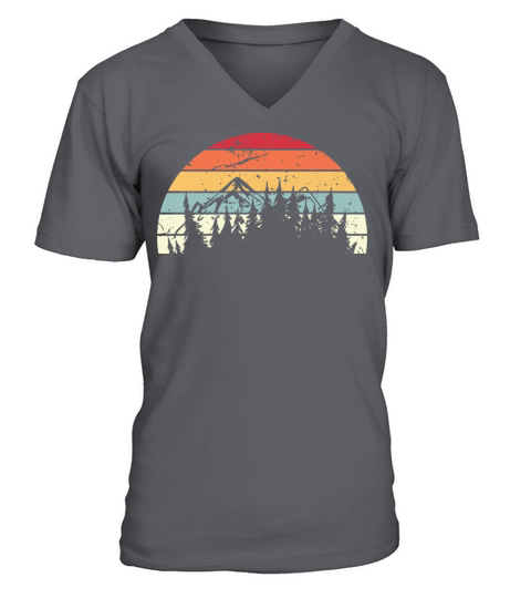 Retro Trekking Sunset Vintage hiking Sunrise V-Neck T-shirt