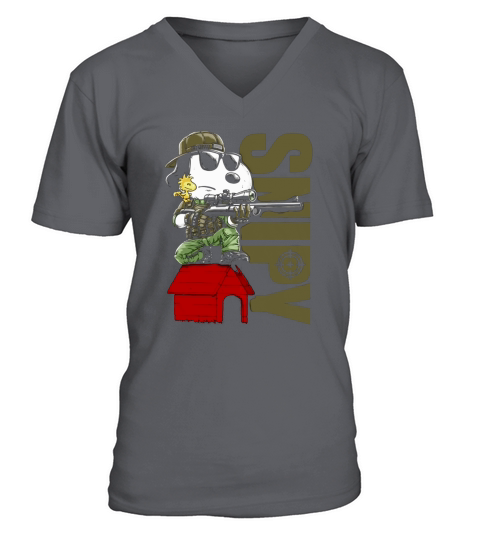 Snoopy and Woodstock Snipy shirt V-Neck T-shirt