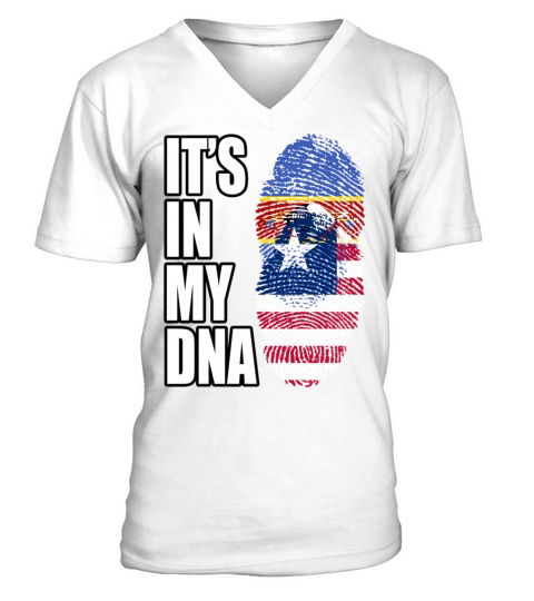 Swazi And Liberian Vintage Heritage DNA Flag V-Neck T-shirt