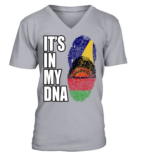 Tokelauan And Malawian Mix Heritage DNA Flag V-Neck T-shirt