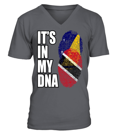 Tokelauan And Trinidad Tobago Mix Heritage DNA Fla V-Neck T-shirt
