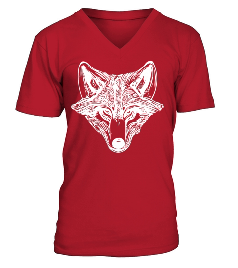 Vintage Wolf Portrait V-Neck T-shirt
