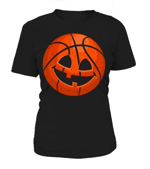Basketball Pumpkin Vintage Halloween Women's T-Shirt