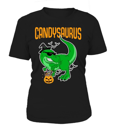 Candysaurus Creepy Trex With Pumpkin Face For Women's T-Shirt