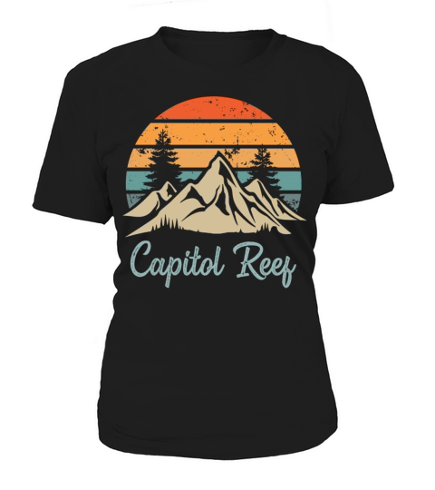 Capitol Reef Retro Vintage Mountain Sunset Outdoor Women's T-Shirt