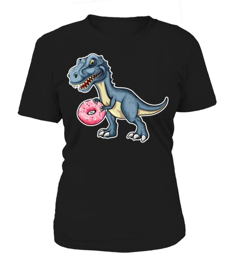 Dinosaur Donut Funny Dino T-Rex Doughnut Donut Women's T-Shirt