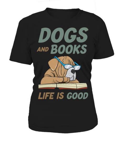 Dogs And Books Funny Dog And Book Lover Women's T-Shirt
