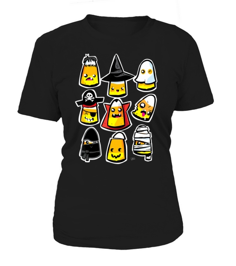 Funny Halloween Holiday Candy Corn Kawaii Cute Womens Funny Gift shirt Women's T-Shirt