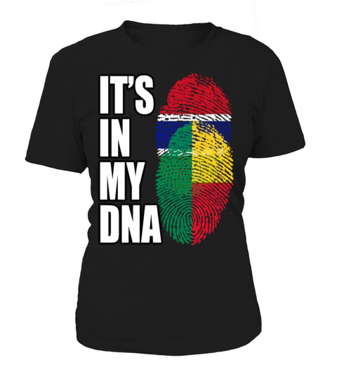 Gambian And Benin Mix Heritage DNA Flag Women's T-Shirt