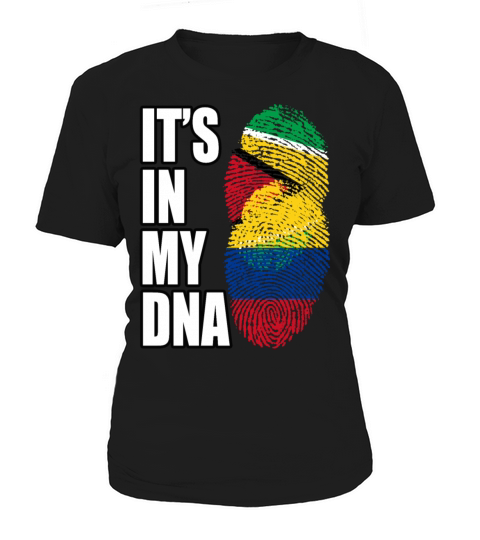 Guyanese And Colombian Mix Heritage DNA Flag Women's T-Shirt