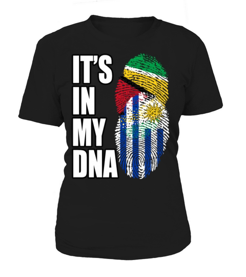 Guyanese And Uruguayan Mix Heritage DNA Flag Women's T-Shirt