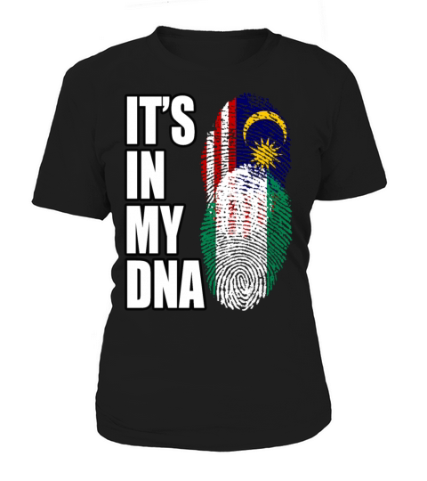 Malaysian And Nigerian Mix Heritage DNA Flag Women's T-Shirt