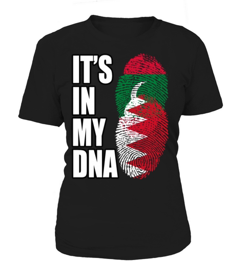 Maldivian And Bahraini Mix Heritage DNA Flag Women's T-Shirt