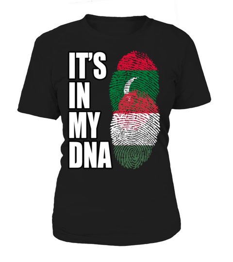 Maldivian And Hungarian Mix Heritage DNA Flag Women's T-Shirt