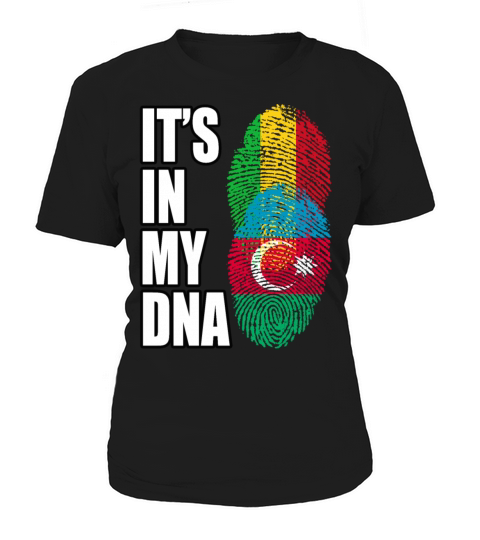Malian And Azerbaijani Mix Heritage DNA Flag Women's T-Shirt