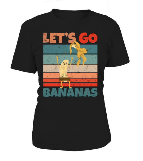 Retro Vintage Lets Bananas Funny Strip Banana Women's T-Shirt