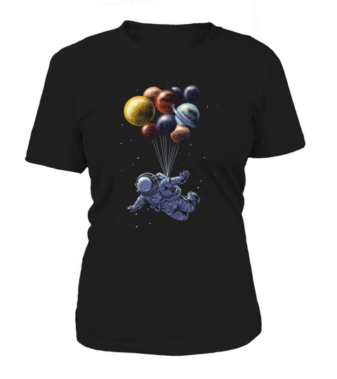 Space Travel Tri-blend Astronaut Fly By Planet Balloons shirt Women's T-Shirt