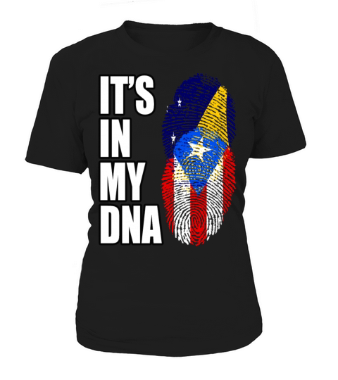 Tokelauan And Puerto Rican Mix Heritage DNA Flag Women's T-Shirt