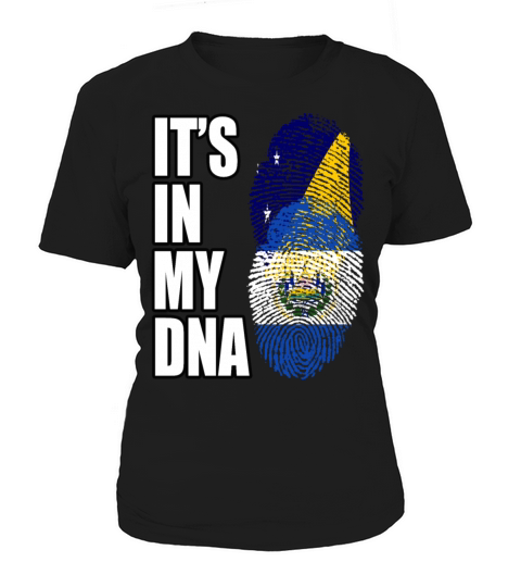Tokelauan And Salvadoran Mix Heritage DNA Flag Women's T-Shirt