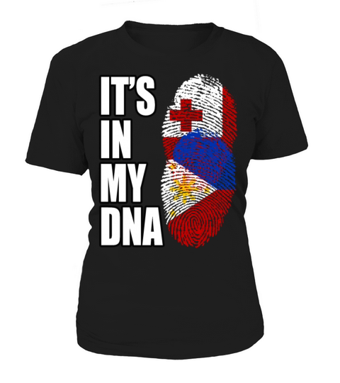 Tongan And Filipino Mix Heritage DNA Flag Women's T-Shirt
