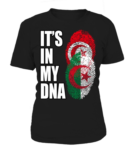 Tunisian And Algerian Mix Heritage DNA Flag Women's T-Shirt