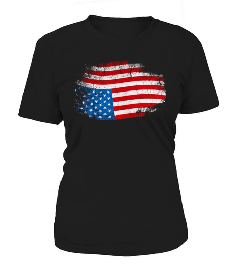 UPSIDE DOWN AMERICAN FLAG US IN DISTRESS TSHIRT Women's T-Shirt