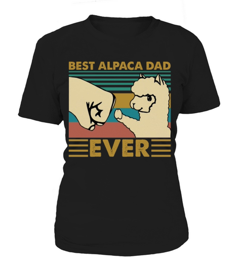 Vintage Best Alpaca Dad Ever Funny Fathers Day Women's T-Shirt