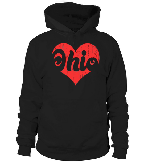 America Citizen US State Flag Heart Love Ohio Hoodie Unisex