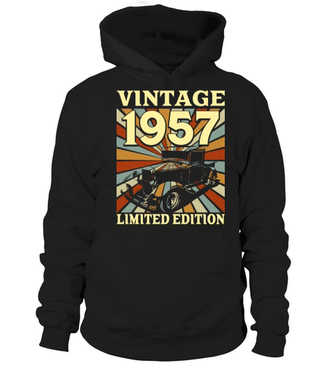 Classic And Old Car 1957 Vintage 65th Birthday Hoodie Unisex